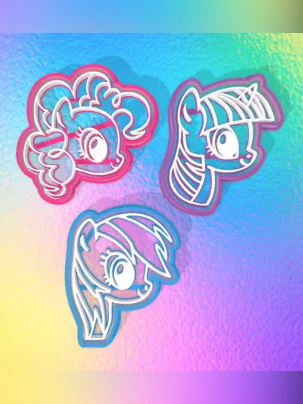 my little pony cookie cutter set